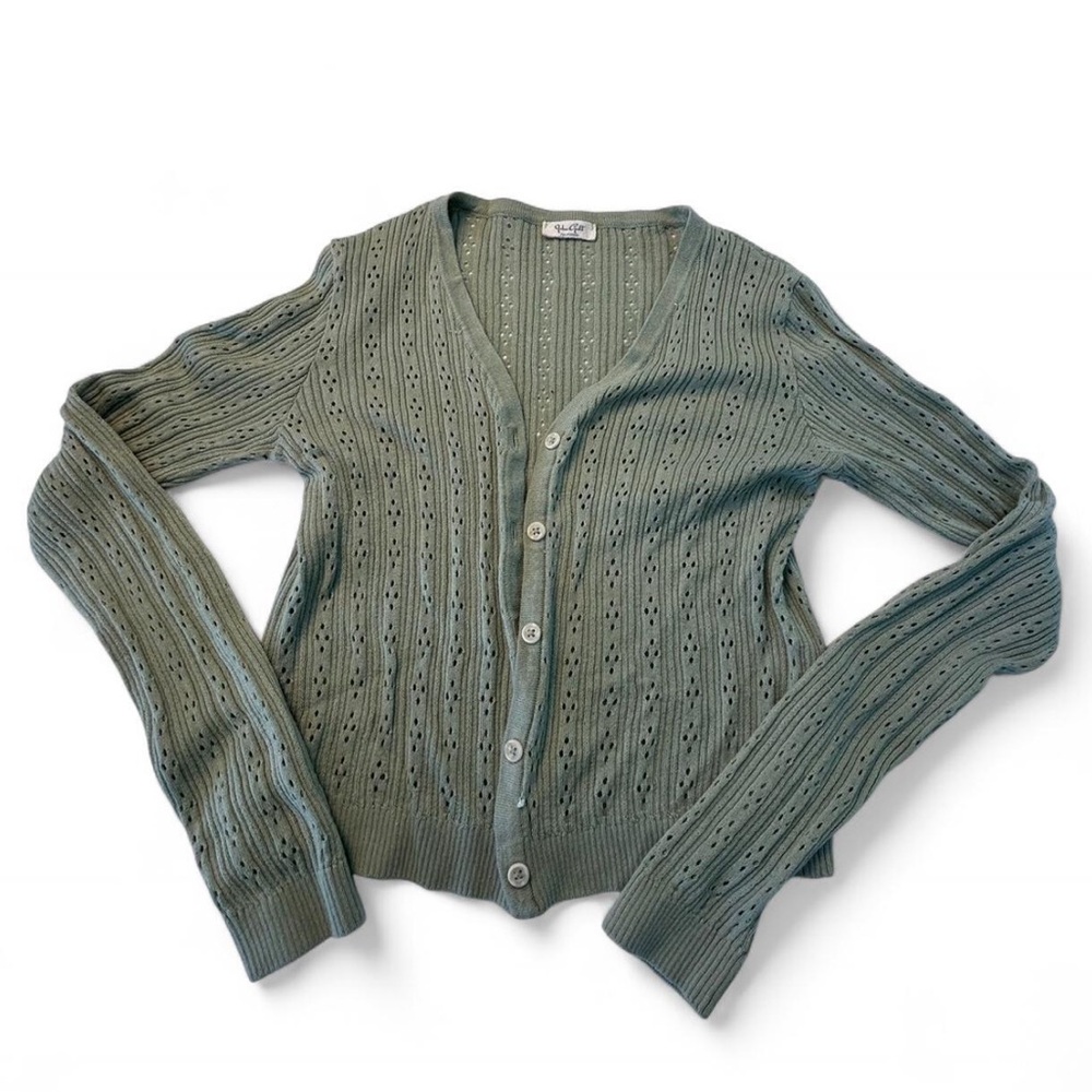 Brandy Melville Light Green Cardigan Sweater